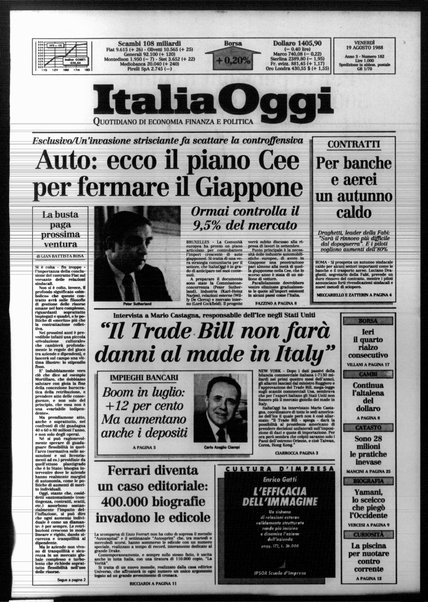 Italia oggi : quotidiano di economia finanza e politica